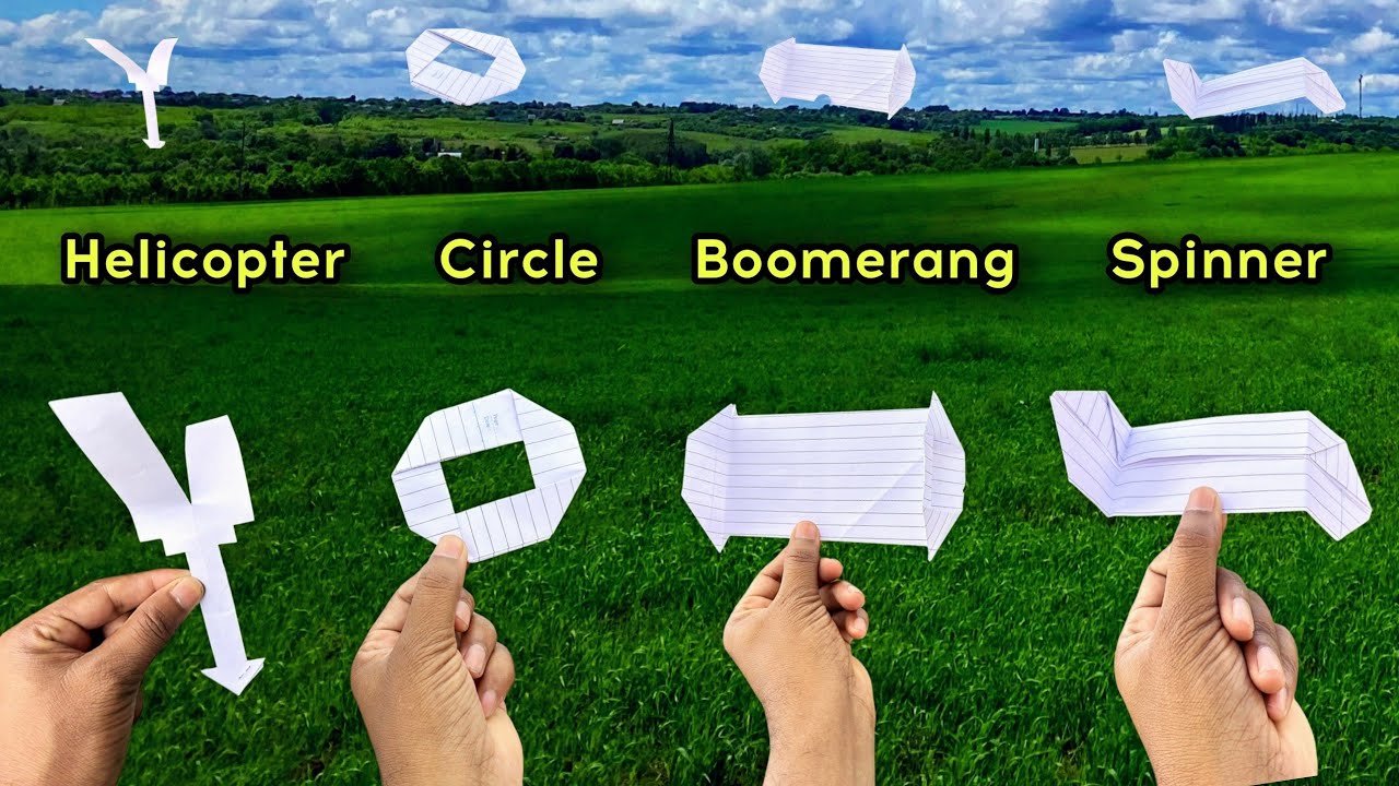 Best Flying 4 Helicopter Plane, top 4 paper flying toy, 4 new notebook flying plane, best 4 ideas