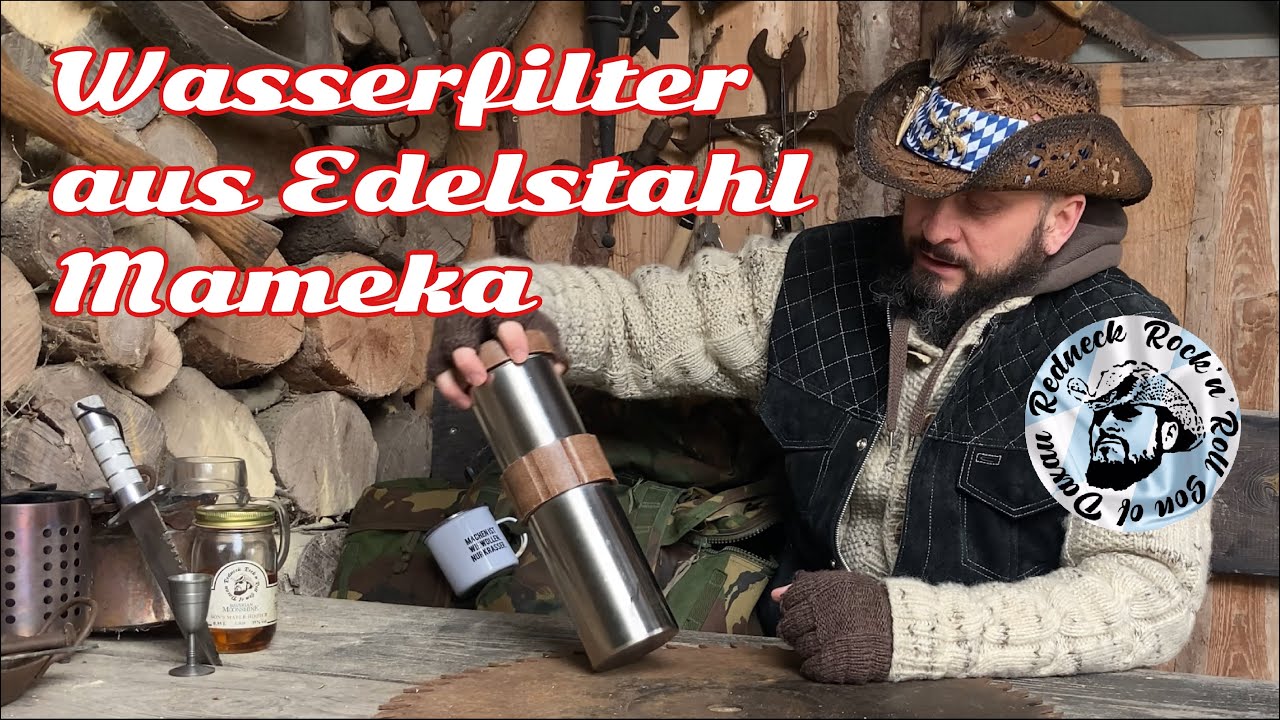 Mameka Travelbuddy der genialste Wasserfilter auf dem Markt, Edelstahl Aktivkohle Wasserfilter