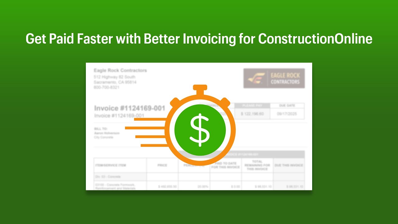 Get Paid Faster with Better Invoicing in ConstructionOnline