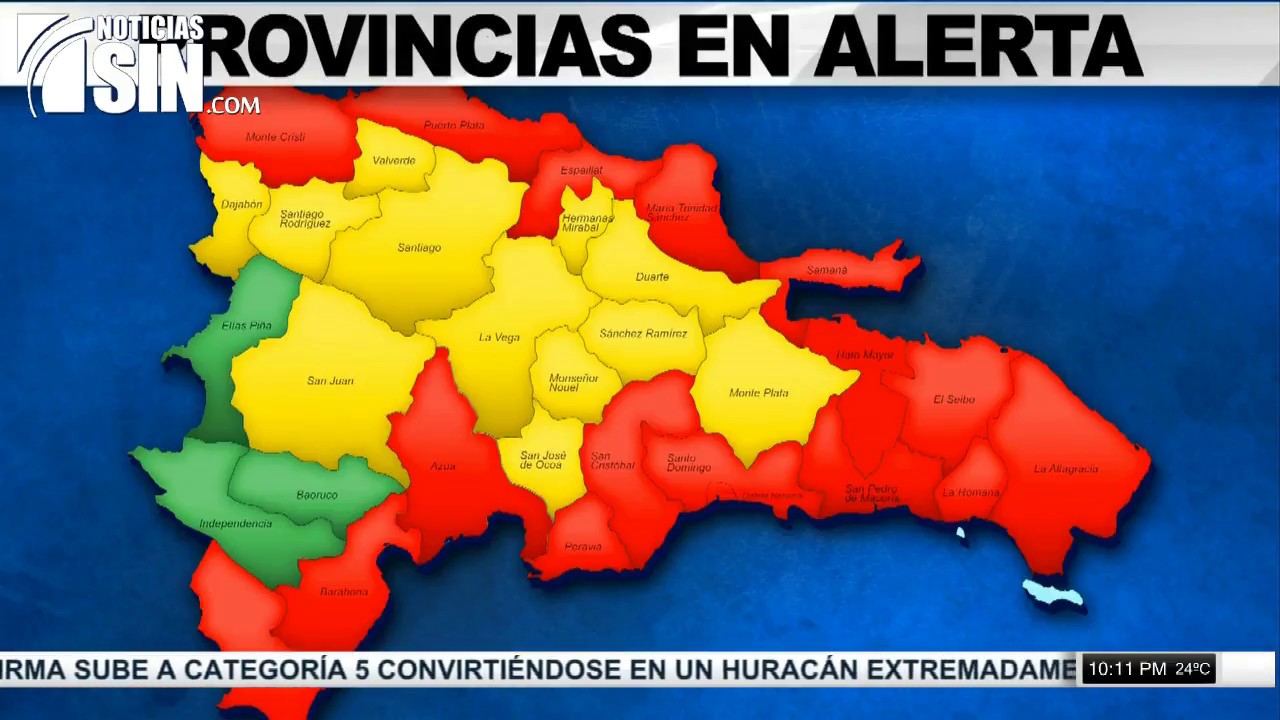 Onamet emite aviso de huracán desde Cabo Engaño hasta Bahía de Manzanillo
