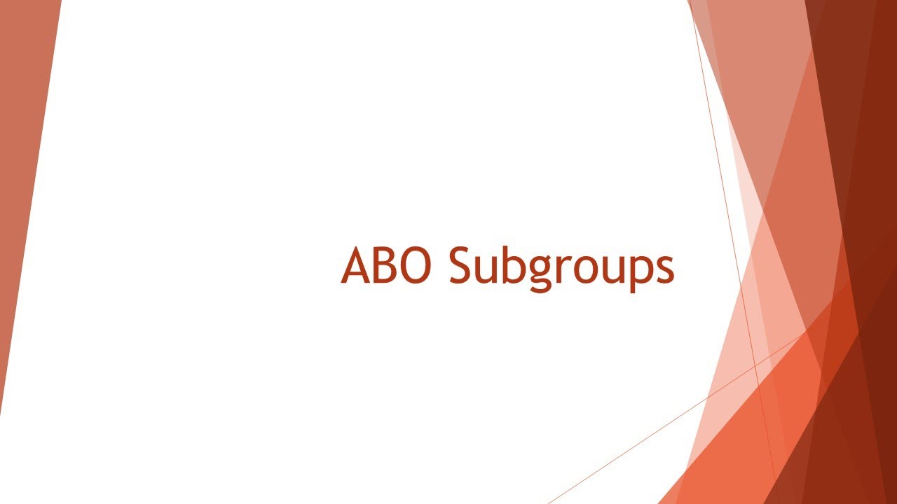 ABO Subgroups