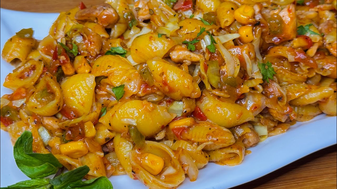 Лучший рецепт макарон с курицей | Новый рецепт острой пасты | Bean’s Kitchen