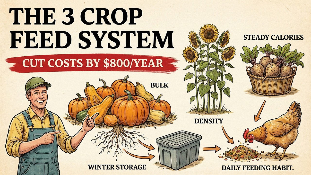 STOP Buying Chicken Feed The 3-Crop System That Saves $800/Year