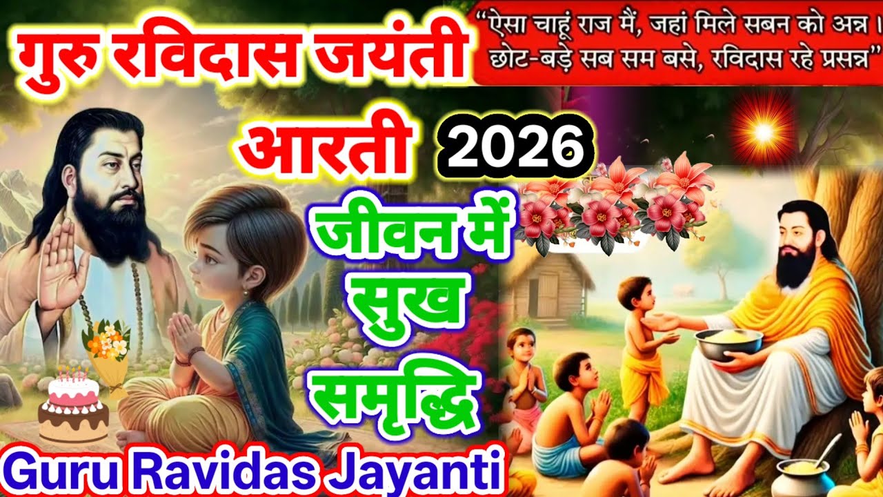 गुरु रविदास जयंती की सबसे चमत्कारी दिव्य गुरु अर्जी आरती 2026 सुने सुबह शाम जीवन मे सुख समृद्धि हेतु