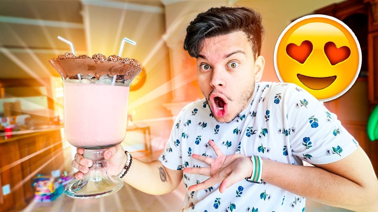 MILK SHAKE GIGANTE DE MORANGO COM FERRERO ROCHER  ‹ PORTUGAPC ›