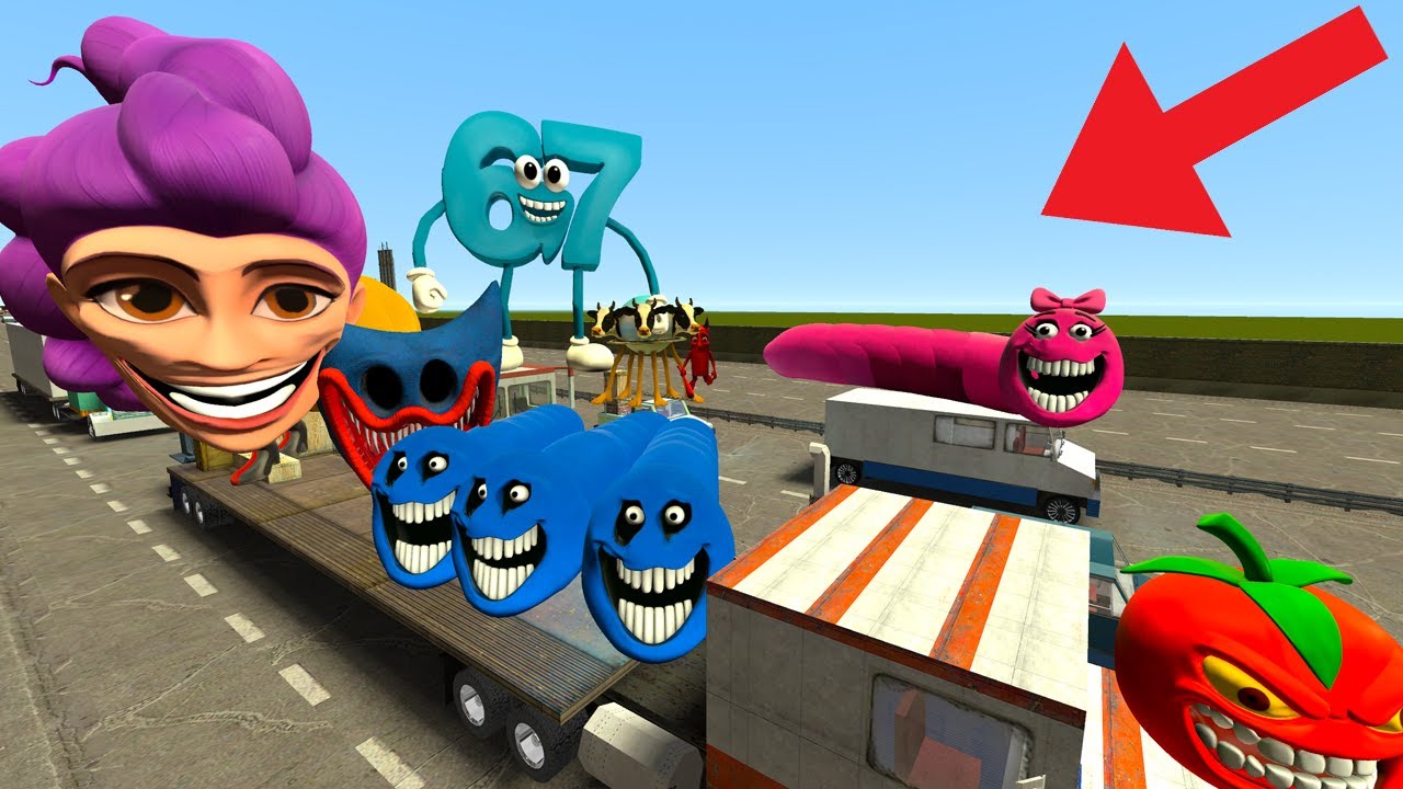 🔥 EPIC FREEWAY SPARTAN KICK EVOLUTION vs Roblox Hungry Worm & Italian Brainrot! | GMOD