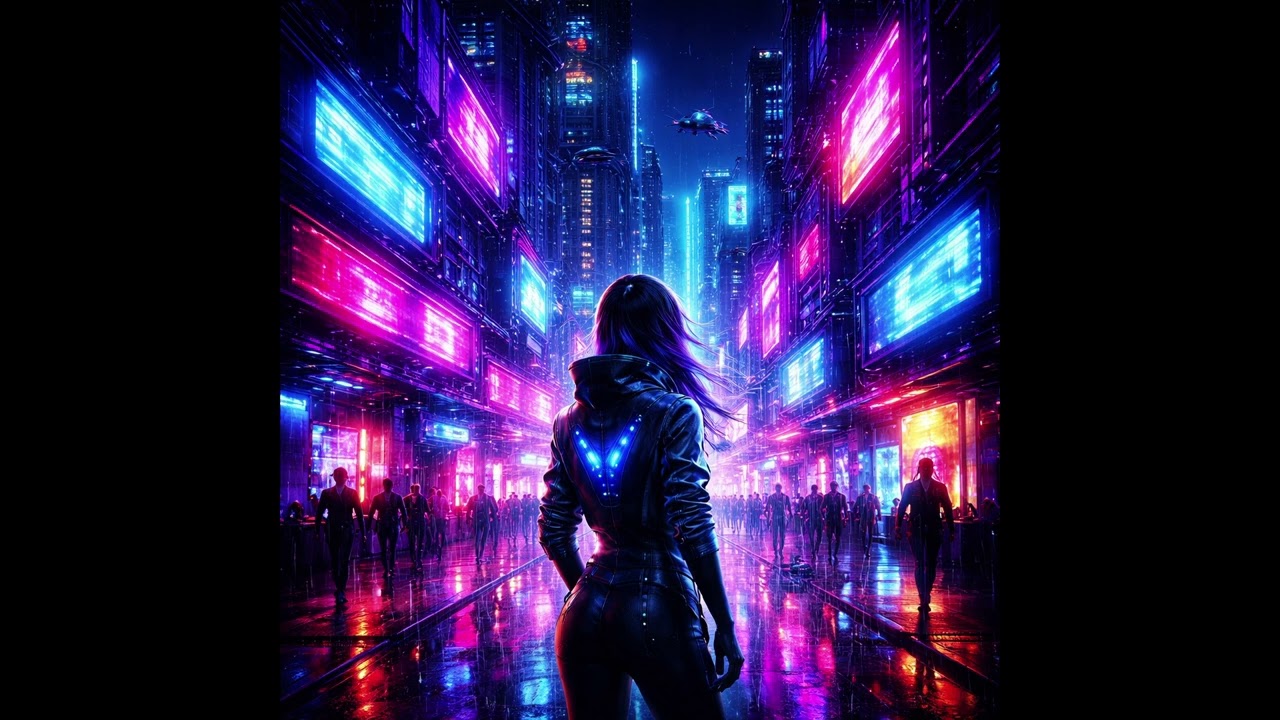 Futuristic Electronic Music With A Cyberpunk Vibe - MusicHero AI