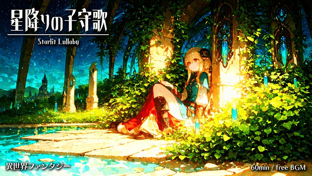 【Isekai Fantasy Music】Starlit Lullaby【Free BGM / 60min】
