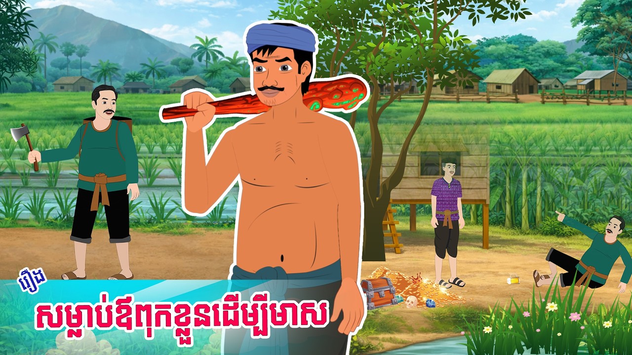 សម្លា.ប់ ឳពុកខ្លួន ដើម្បីមាស - Story In Khmer By Tola Film #តុក្កតាខ្មែរ #khmerstory