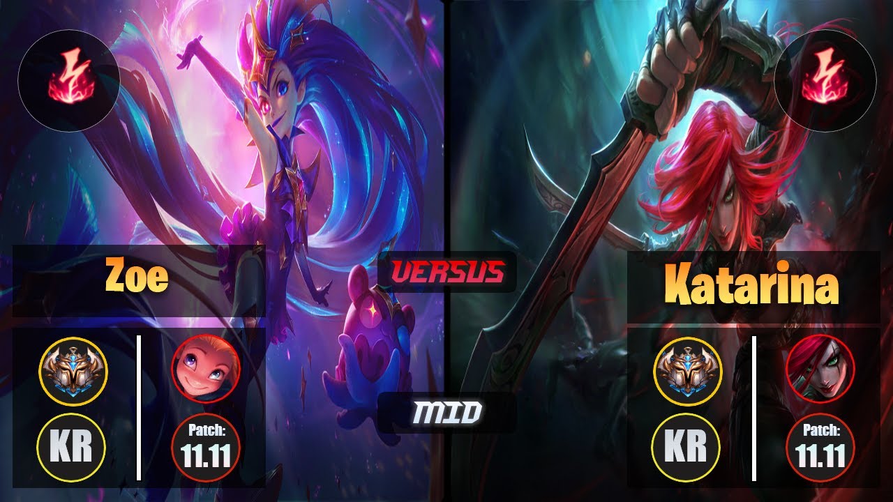 Challenger ZOE [Electrocute] (Mid) VS  KATARINA - Challenger KR Patch 11.11