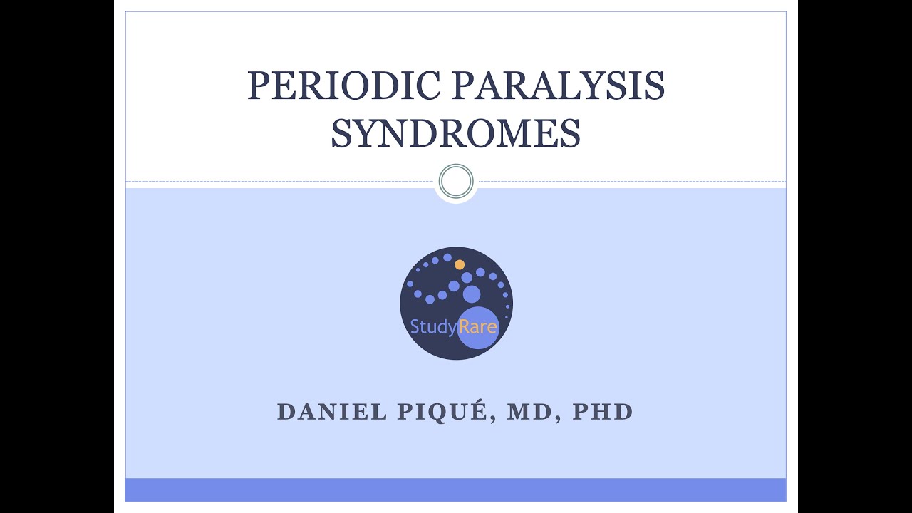 Periodic paralysis syndromes