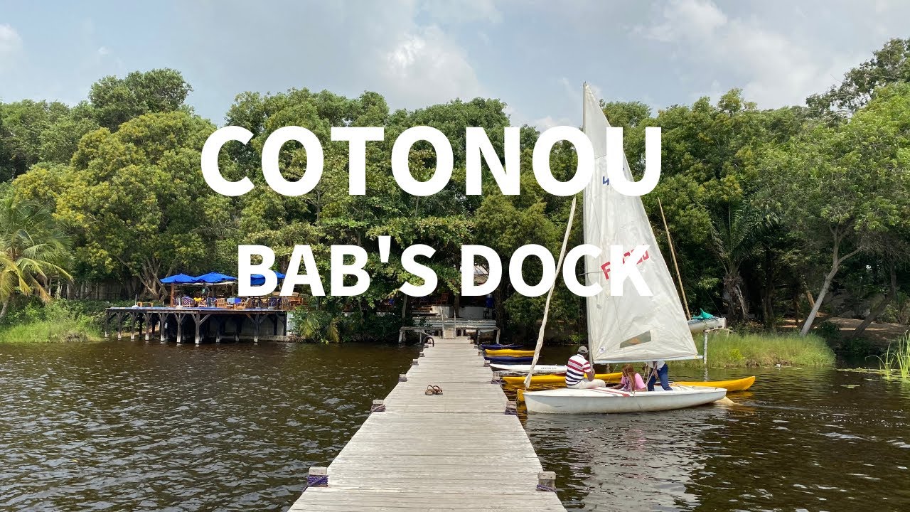 Cotonou Bab's dock--small island in the lake  benin of west africa