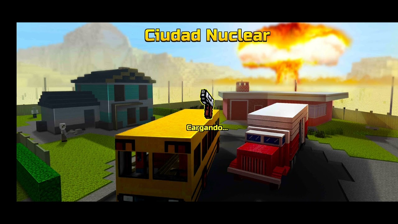 Jugando Pixel Gun 3D Partidas de Combate a muerte y lucha en equipos