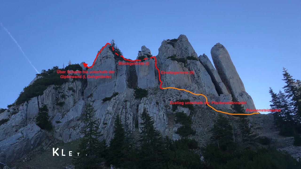 Klettern Plankenstein 1768m (Blankenstein), kompletter Normalweg