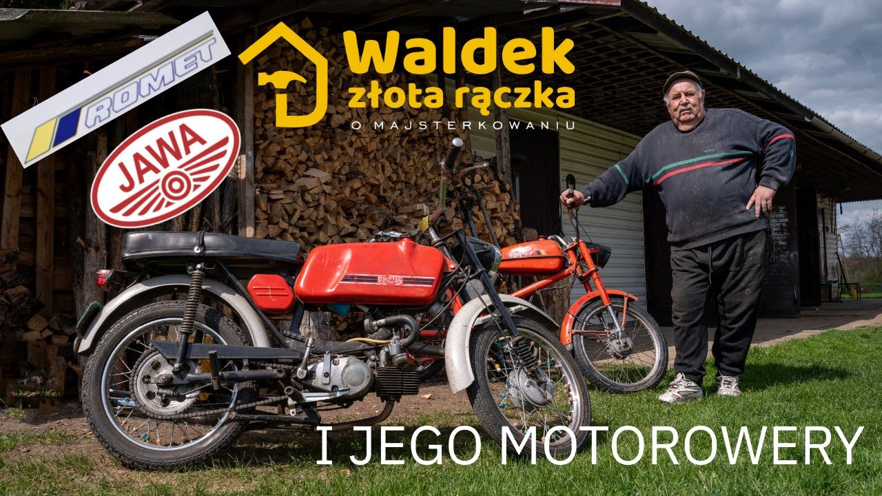 Waldek Złota Rączka pokazuje swoje motorowery Romet Ogar i Jawa 50 Golden sport