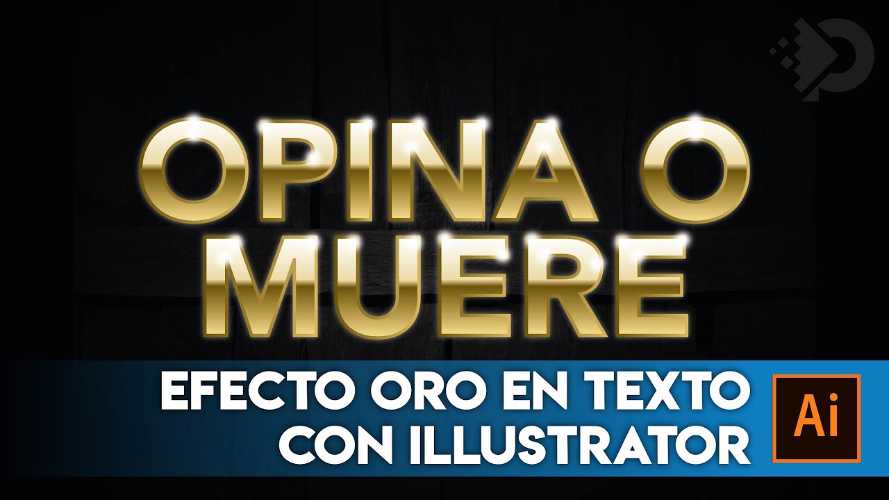 Efecto texto oro en illustrator