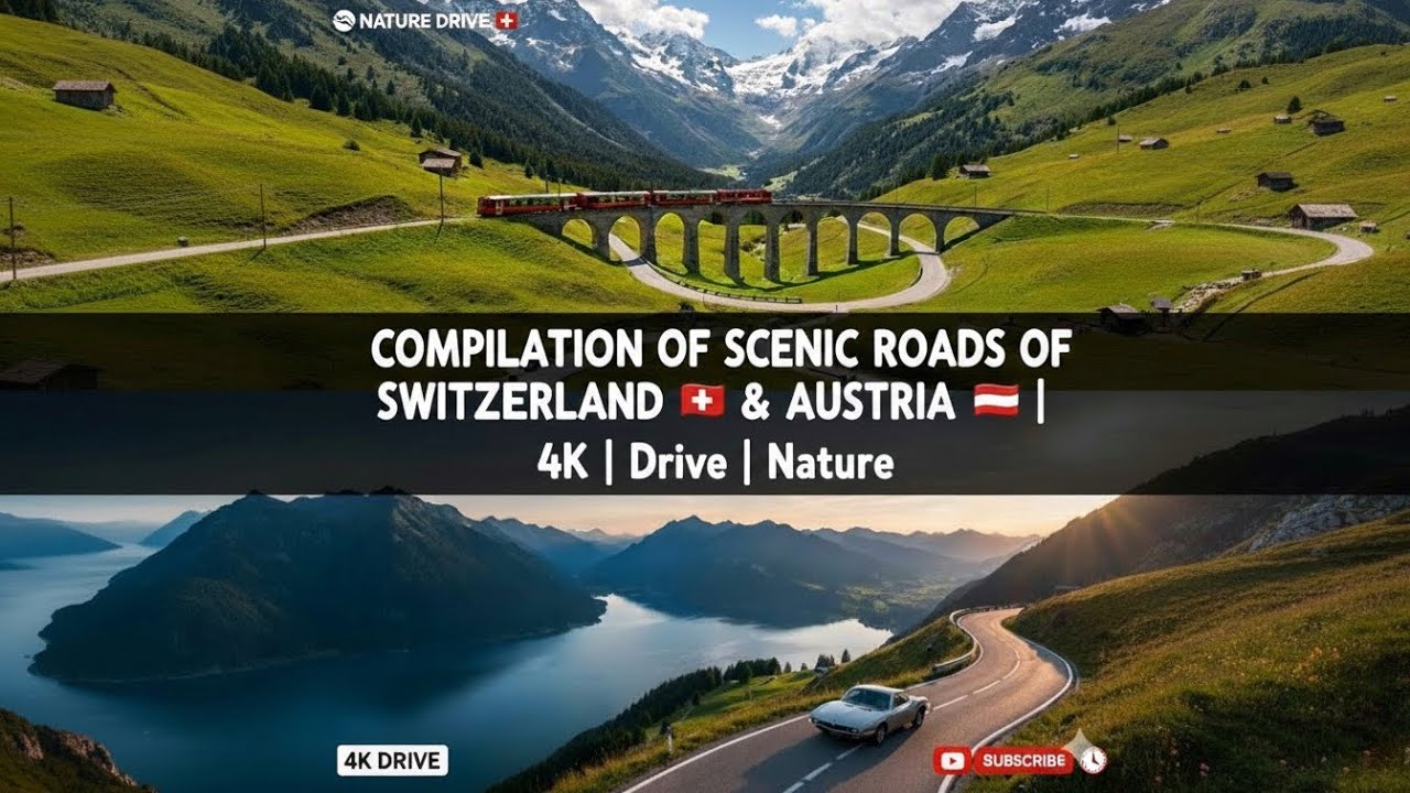 4K Switzerland & Austria's Most Beautiful Landscapes (Relaxation Film) | Compilation