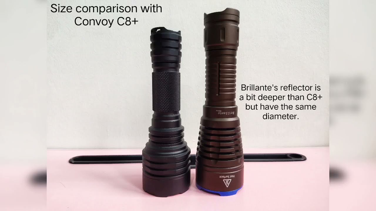 Brillante M8plus, sst40 5000k, Convoy 3v 6a driver, smo reflector