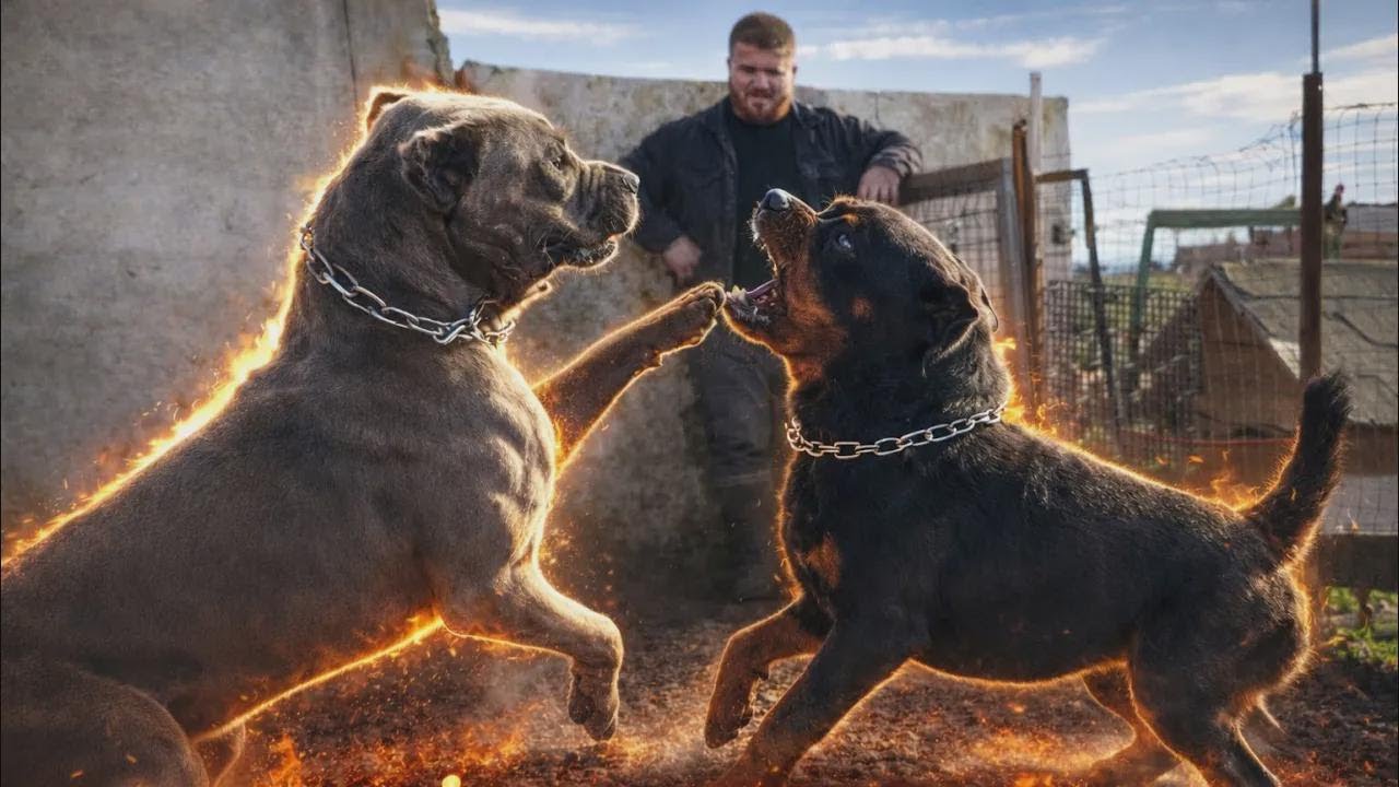 Le Cane Corso prend le dessus sur Alex le Rottweiler ! 😱🔥 Incroyable démonstration de force