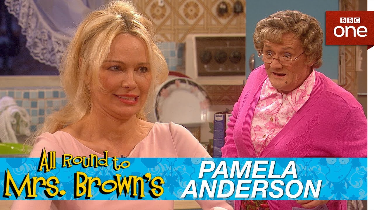 Pamela Anderson in Mrs Brown's kitchen - All Round to Mrs Brown's: Episode 1 - BBC