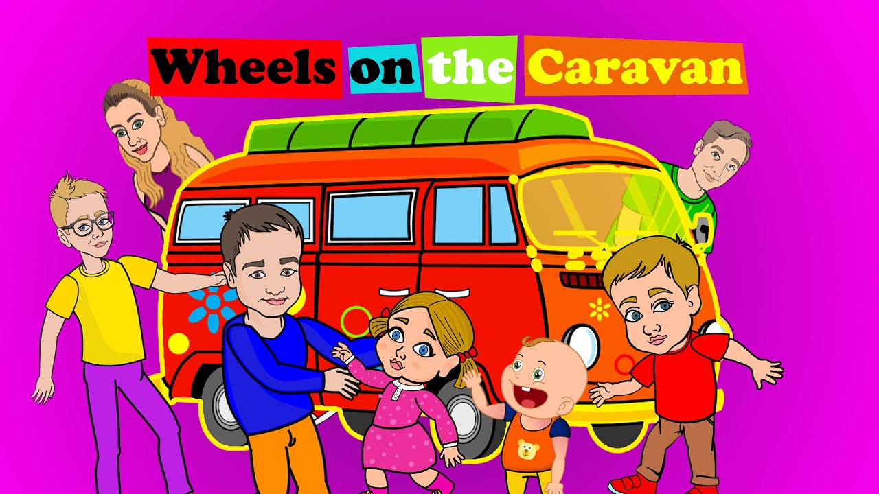 Wheels on the Caravan | Wheels on the Camper Van | The Wheels on the Bus | Moropedi Rhymes for Kids