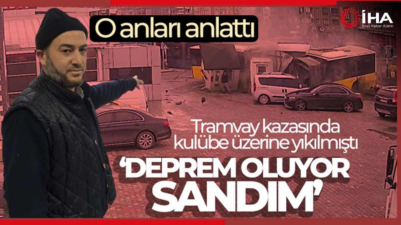 Tramvay Kazasından İnanılmaz Kurtuluş Kamerada; Kulübe Üzerine Yıkıldı