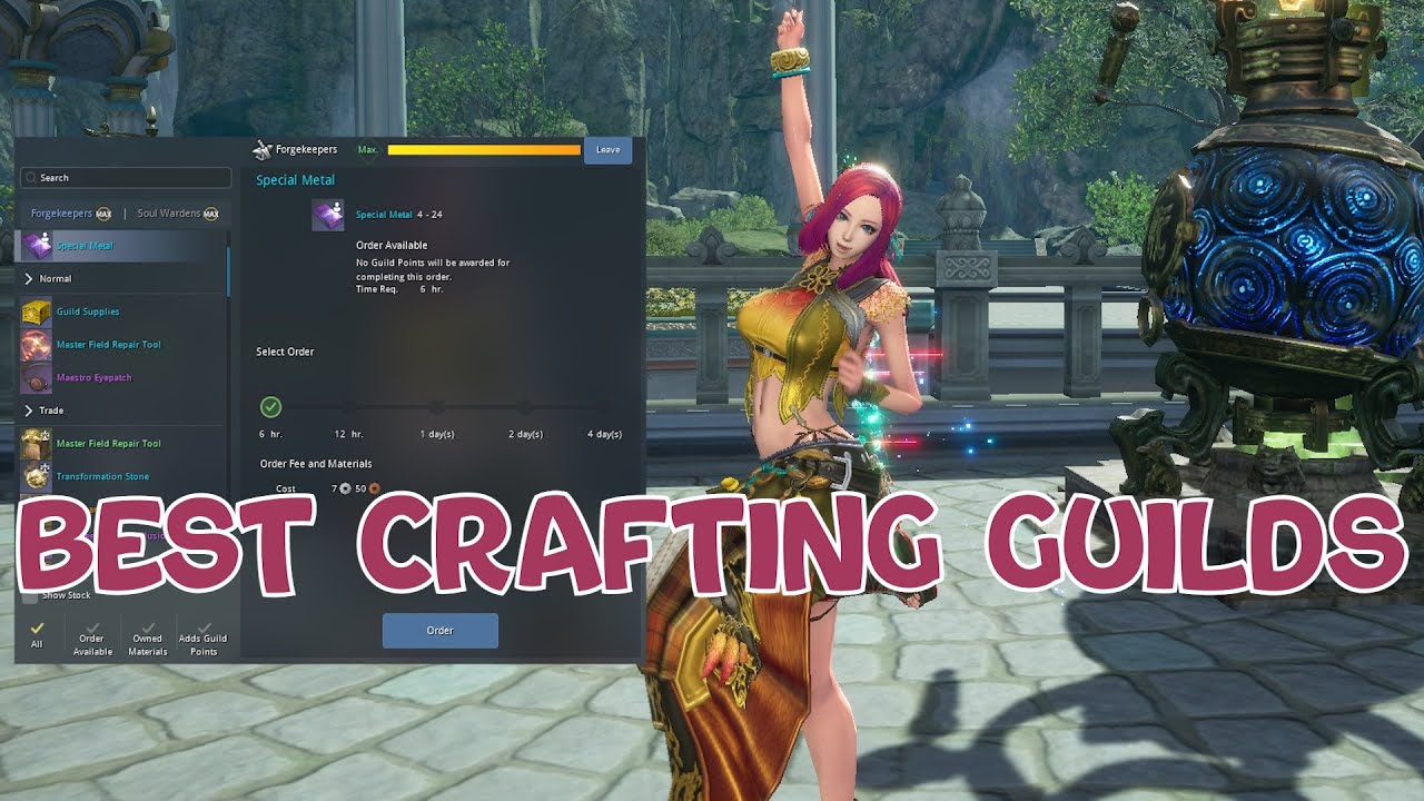 Blade and Soul Crafting Guilds Guide