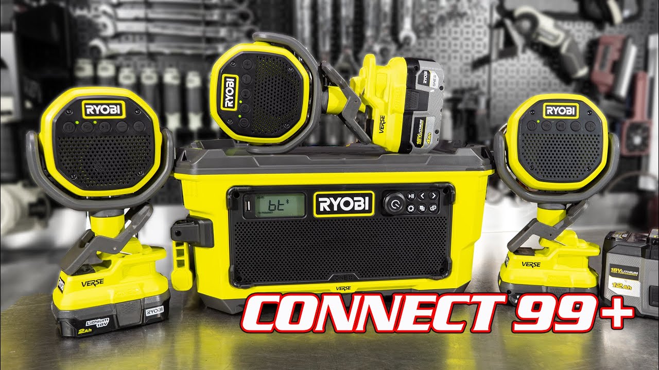Обзор Bluetooth-колонки RYOBI PCL601 One+ 18V Verse LINK [Подключение 100 колонок]