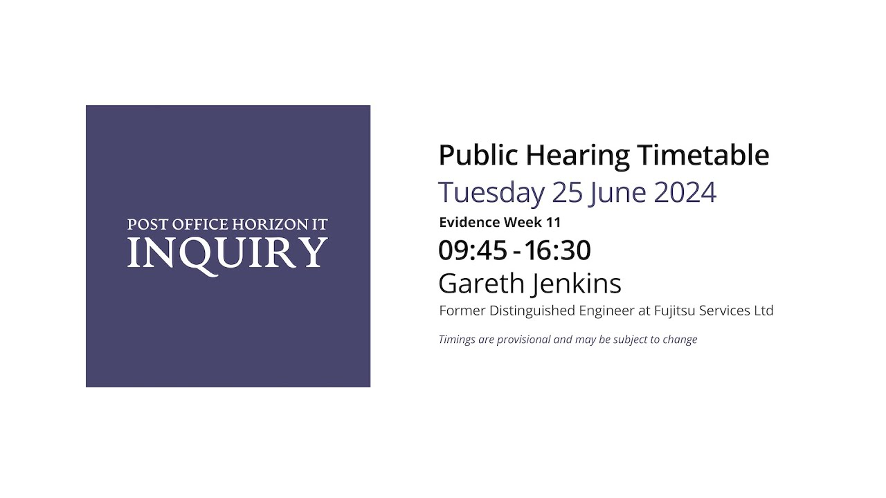 Gareth Jenkins - Day 156 AM (25 June 2024) - Post Office Horizon IT Inquiry