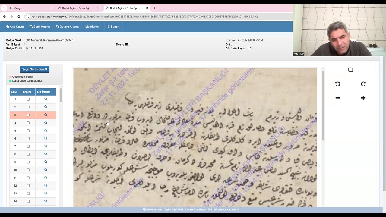 Karaman - Konya Ahkam Defteri (Bozkır Hisarlık Köyü) - Divani hatlı belge okumaları