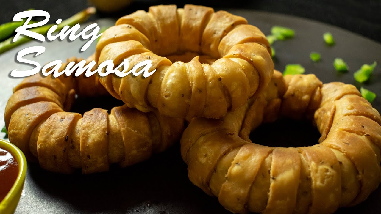 POTATO RING SAMOSA WHICH REMAINS CRISP FOR A LONG TIME | STREET FOOD ALOO STUFFED CRISPY RING SAMOSA
