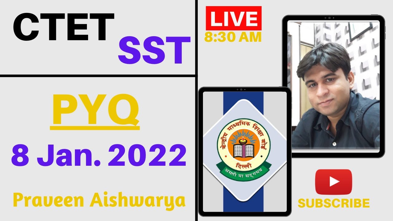 CTET SST PYQ | Previous Year Questions | 8 January 2022 | Part II | By- Praveen Aishwarya