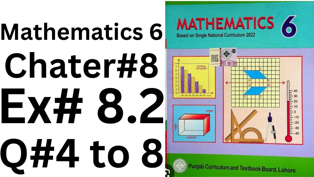 Mathematics class 6 Ex 8.2| class 6 Unit 8 Ex 8.2Q#4 to 8@ytacademy198