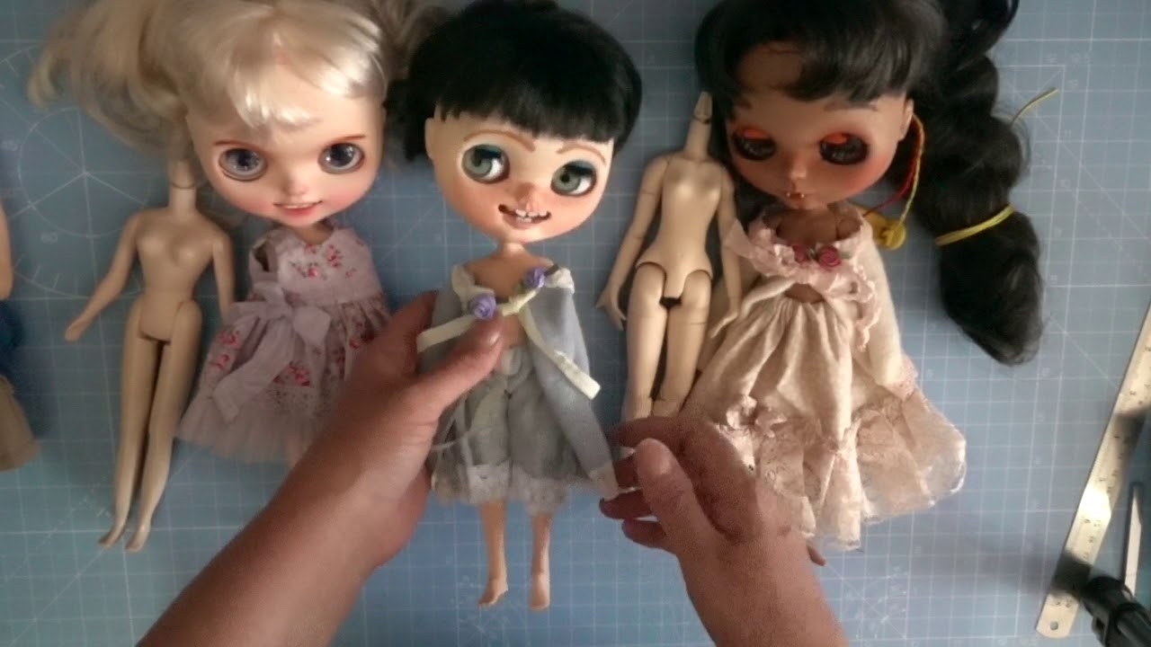 dolly dress up - comparing blythe doll bodies pure neemo xs stock body and licca body