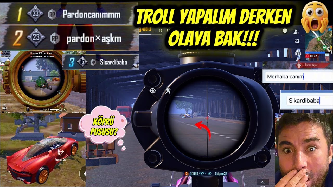 TROLL VİDEOSU PUSU !!! pubg mobile ( pochinkiye bir girişim vaydıı) 