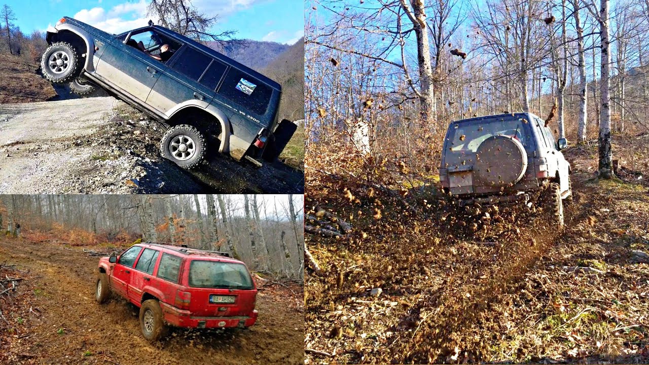 EXTREME OFF ROAD - Mitsubishi Pajero 3.5v6 (x3) vs Jeep Grand Cherokee 5.2v8 vs Toyota Prado 3.0td