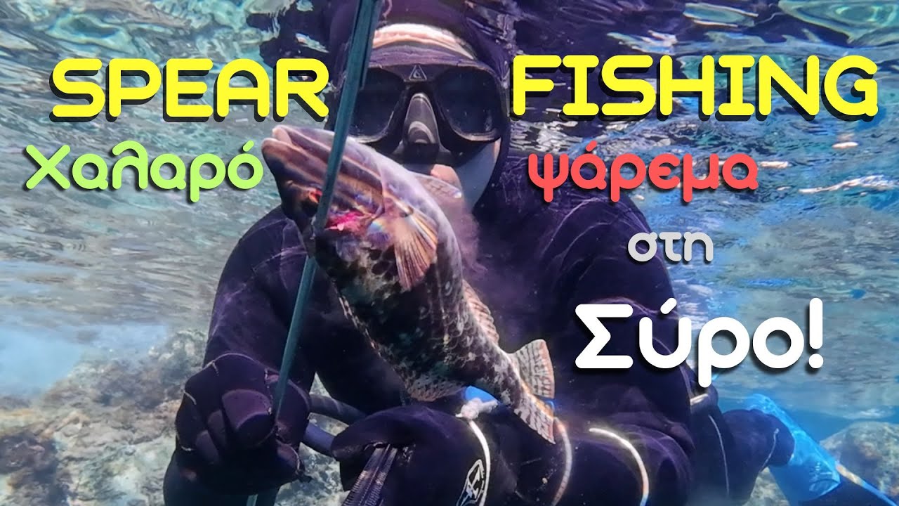 Χαλαρό🔱ψάρεμα 🤿στη Σύρο🐟 Relaxed spearfishing in Syros island σαργοι σκαροι λεοντοψαρα στηρα ροφος