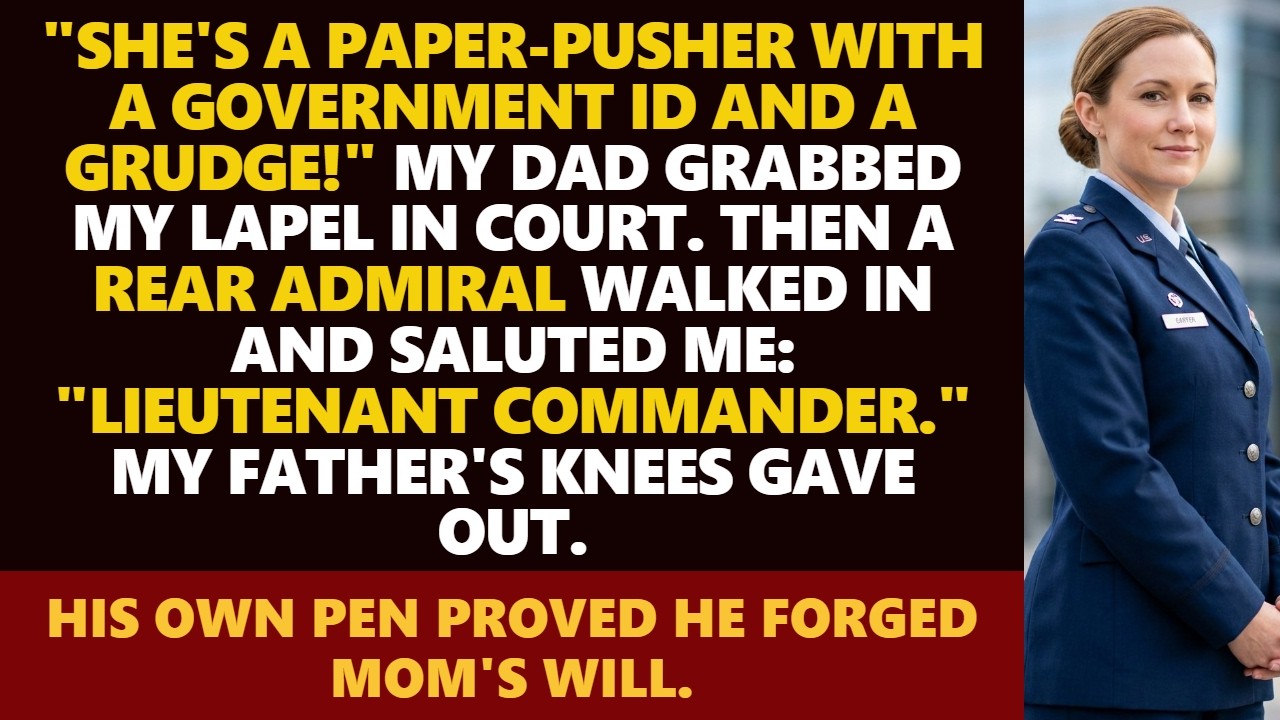 My Dad Waved Fake Evidence in Court—Then Froze When a Rear Admiral Saluted Me: Lieutenant Commander