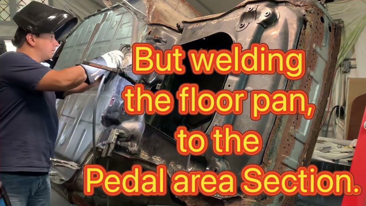 1966 Porsche 912 welding floor pan