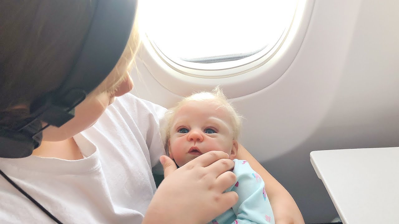 Reborn Baby Dolls First Airplane Ride Going to Great Grandma's House