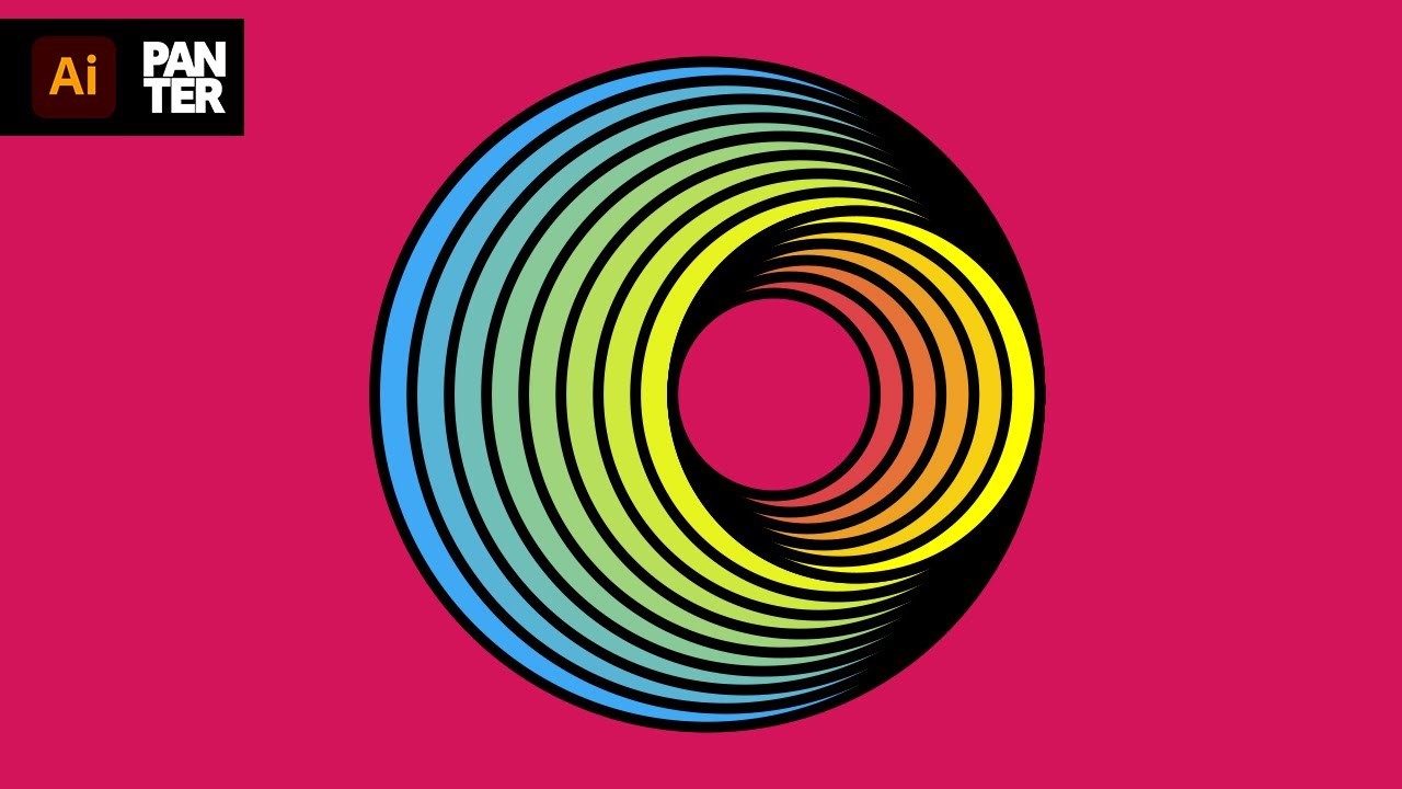 Colorful Op Art in Adobe Illustrator