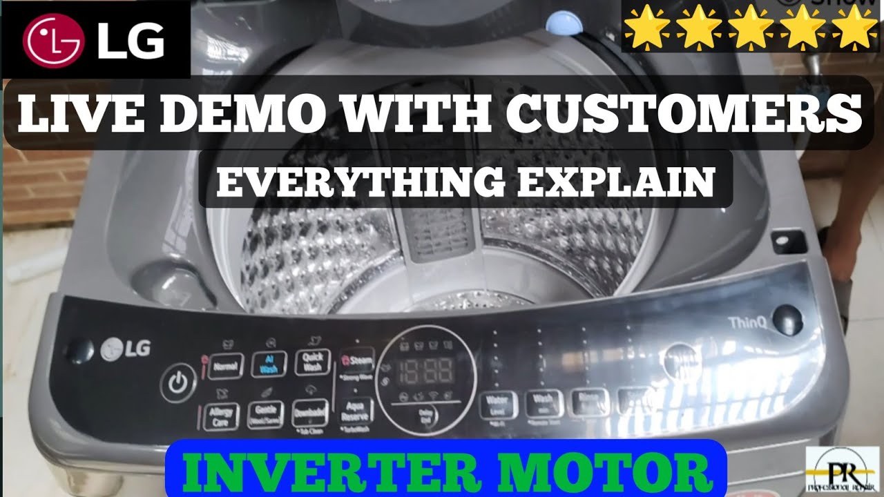 CLOTH WASHING DEMO LG top loading  how to use LIVE DEMO WITH CUSTOMER 