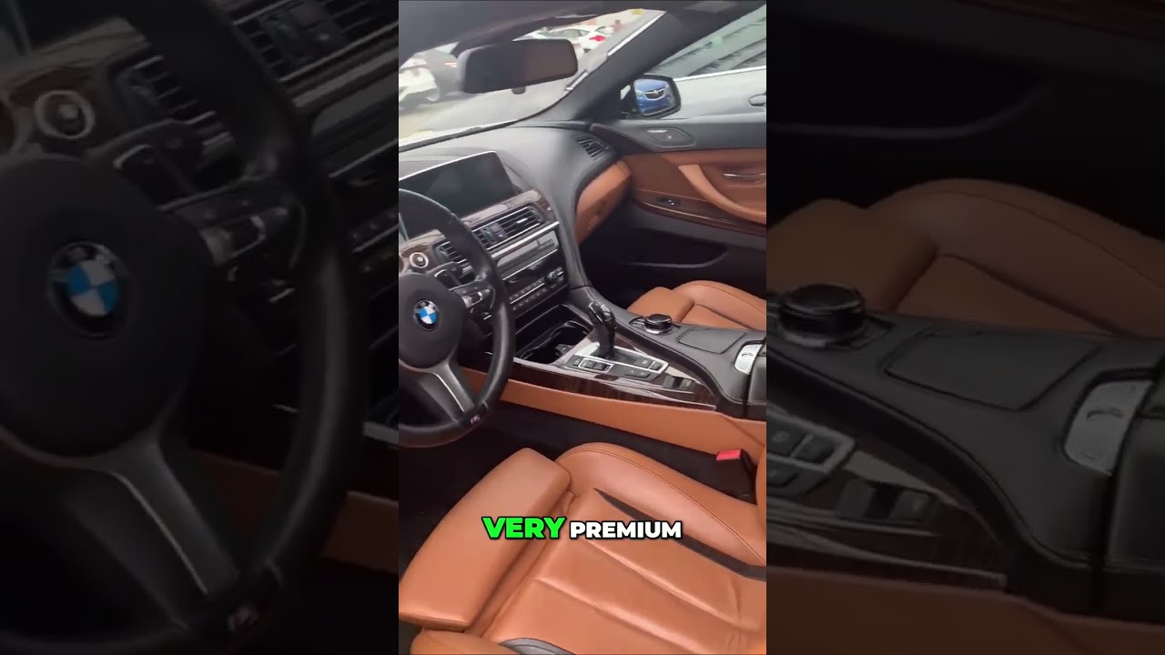 Luxury Car Interior: Premium Brown Leather & Features
