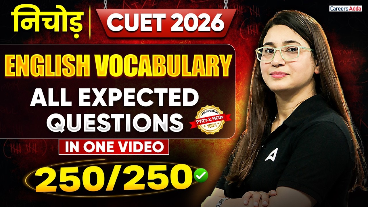 CUET 2026 English | Vocabulary All Expected Questions in One Shot | CUET Preparation 2026