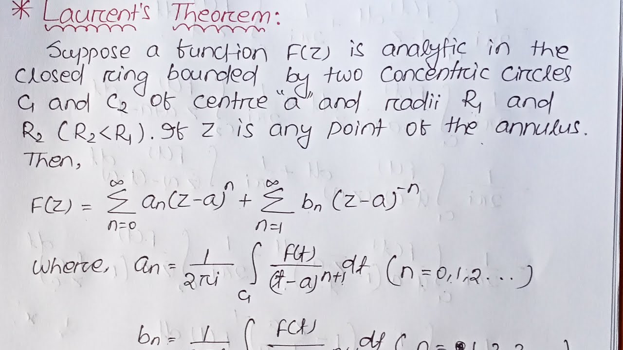Statement and Proof Of 