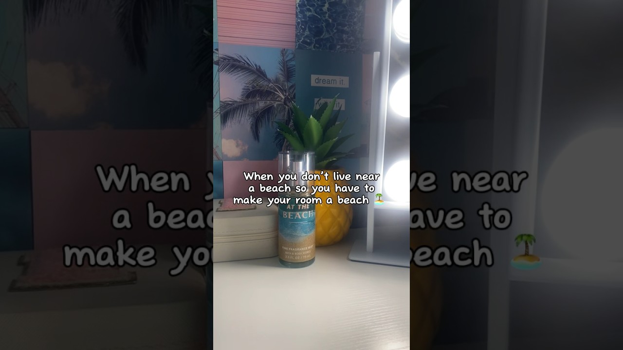 I made my room a beach?!?!? 🏖️ #beach #surf #music #room #roomtour