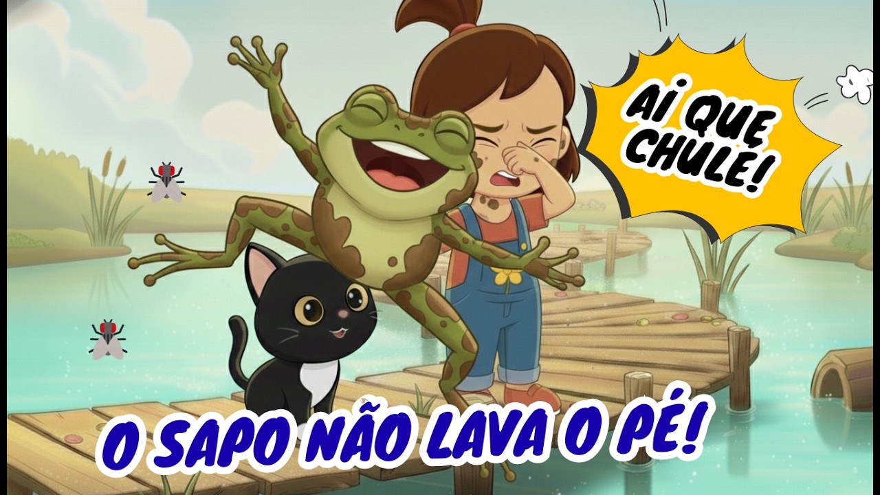 SAPINHO SUJÃO - Música infantil Manu e Mel - Ai que chulé, o sapo não lava o pé