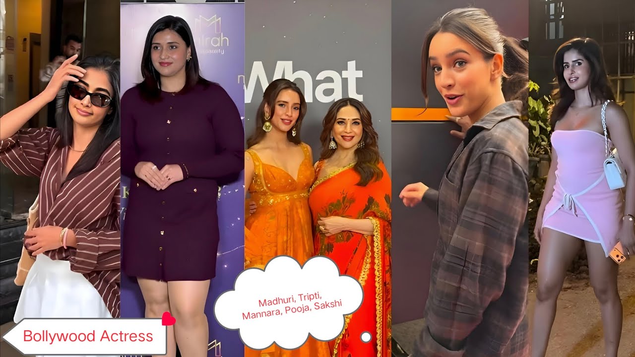 Celebrated Bollywood Actresses Such As Madhuri Dixit, Tripti Dimri, Mannara and Pooja | Video Viral 