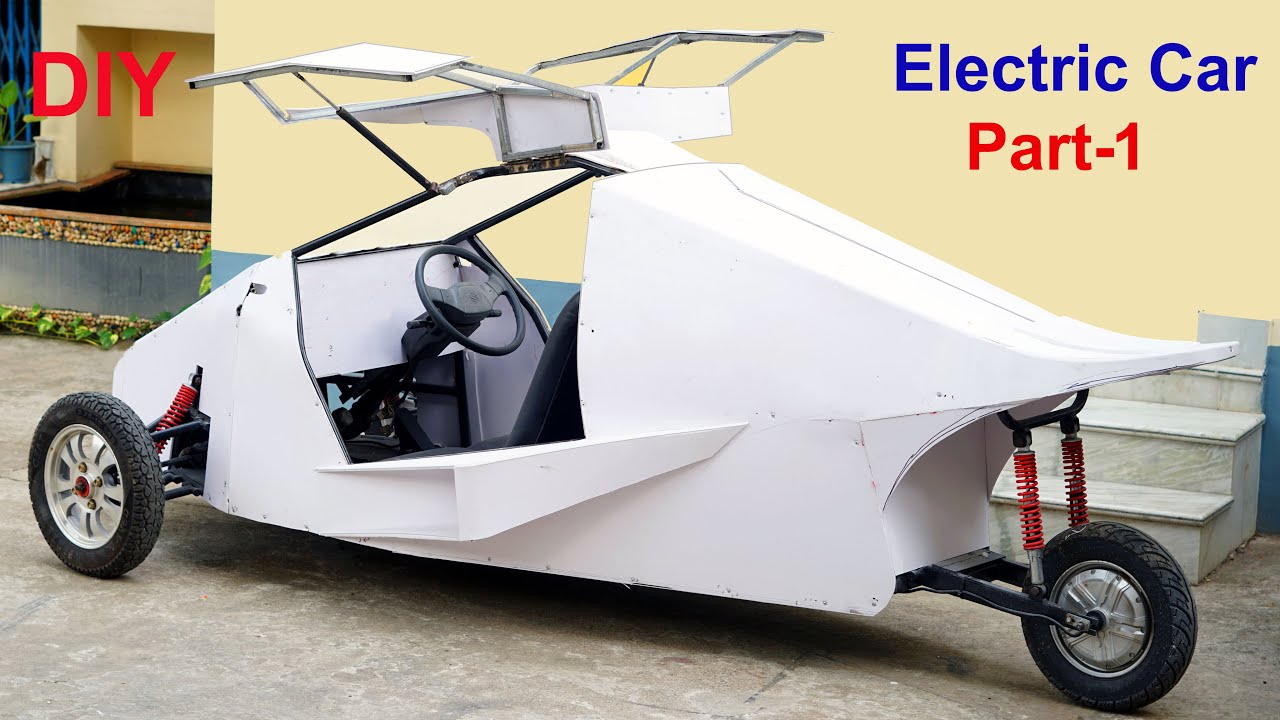 DIY Three Wheel T-Rex  Electric Car at Home (Part-1)