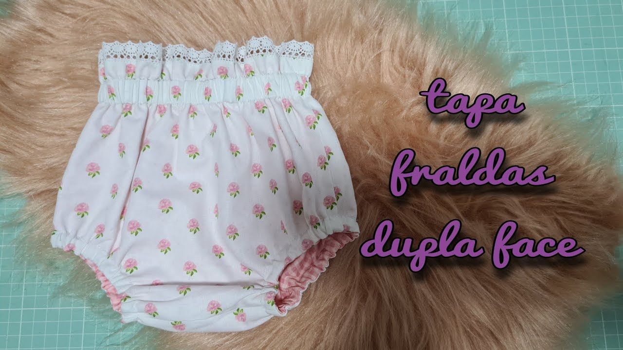 calcinha bloomer infantil cintura alta , dupla face